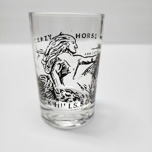 Vintage Crazy Horse Mtn. Black Hills South Dakota Juice Glass